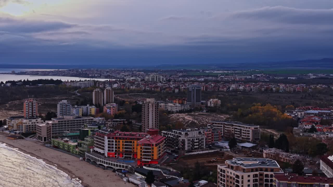 Stunning aerial view of Nesebar, Bulgaria showcasing coastal cityscape