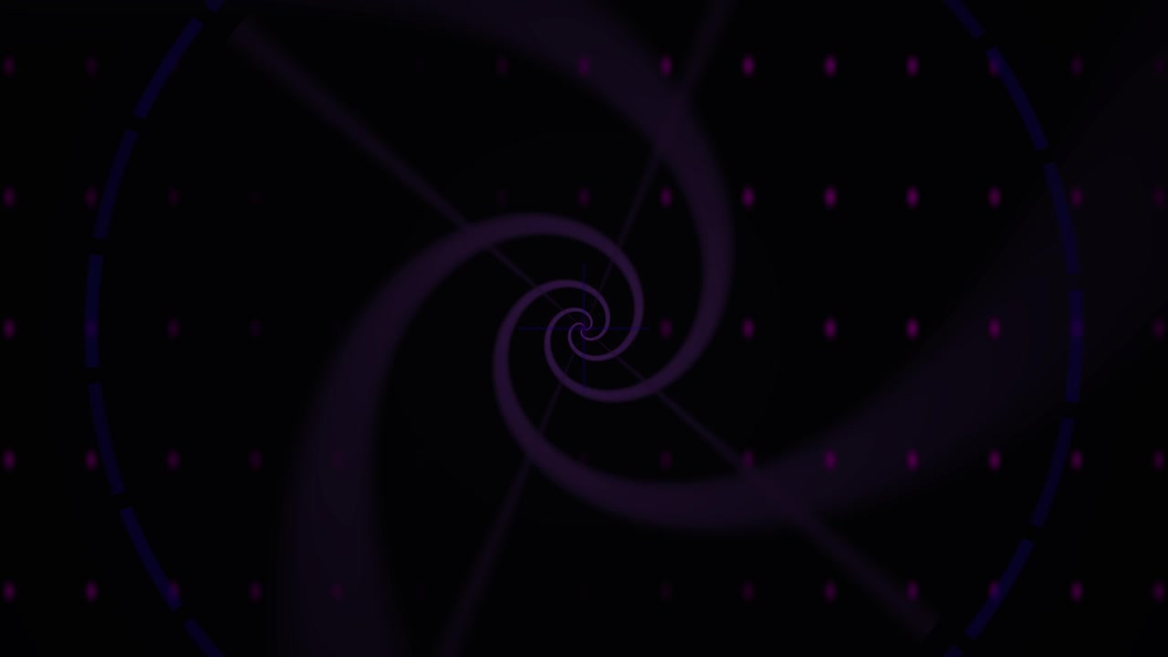 Abstract Purple Spiral Motion Background with Pulsing Grid