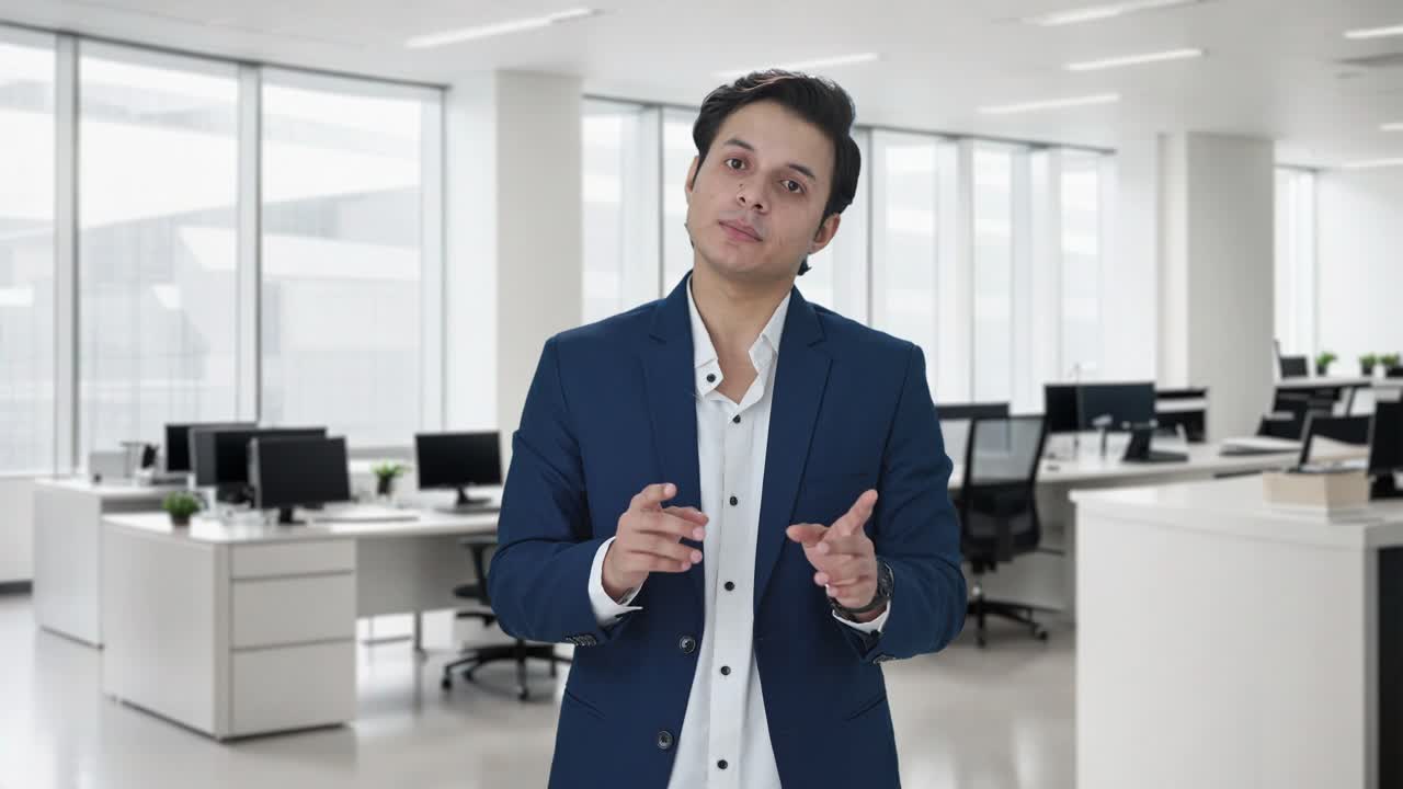 el gerente indio hablando con alguien