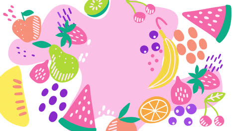 ilustración de frutas coloridas