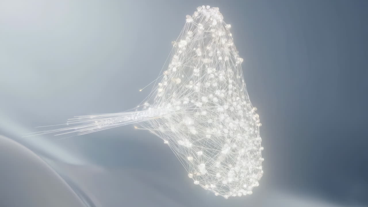 Abstract Glowing Network Connections