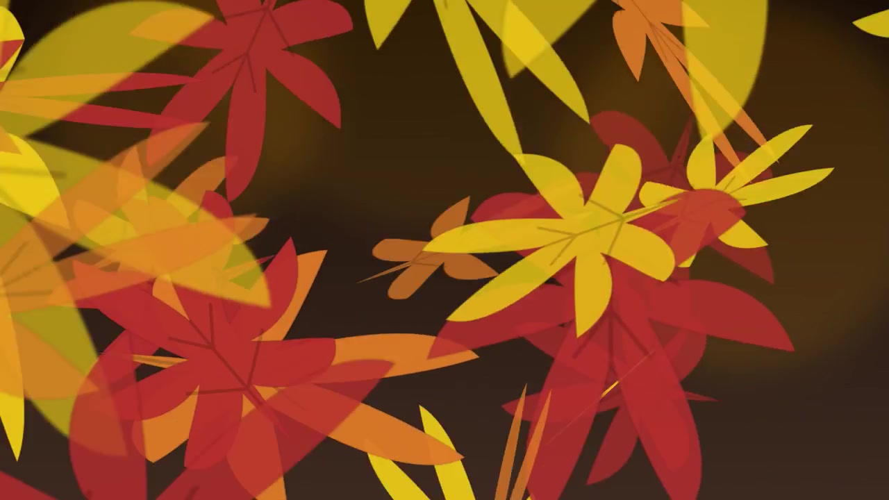Animated Falling Autumn Leaves Background