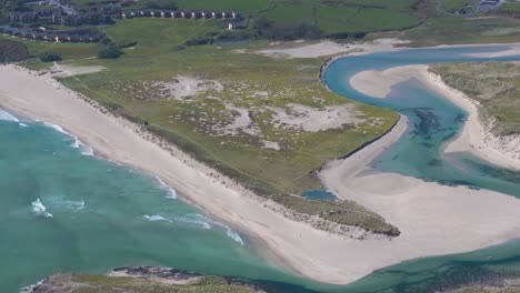 Barley-Cove-Beach,-Nahaufnahme,-4K-Filmdrohne---Co