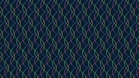 colorful waves and dots futuristic pattern with neon gradient