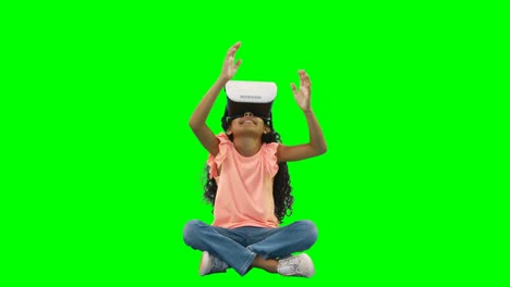 Girl-using-virtual-reality-headset-4k