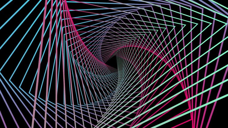 Abstract polyhedron background