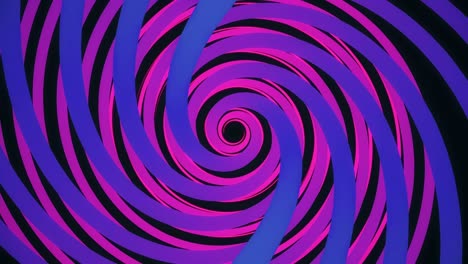 endless spinning revolving spiral, hypnotizing effect, seamless loop. animation. abstract bright helix in purple and blue colors