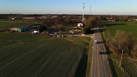 imágenes aéreas de una calle del condado de field en illinois