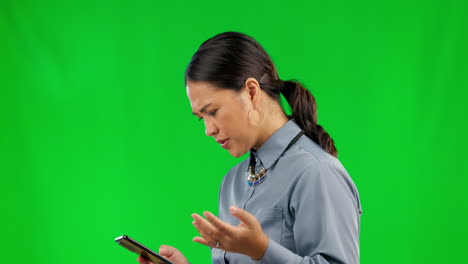 Green-screen,-glitch-and-Asian-woman