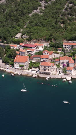 aerial view of a coastal town on the adriatic sea