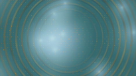 fondo de movimiento tecnológico azul abstracto con anillos dorados