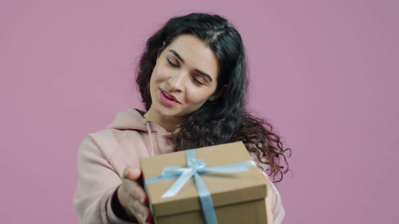 Woman Giving or Receiving Gift