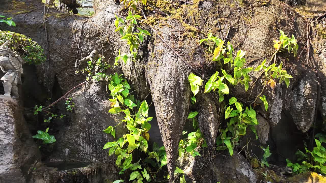 Water erosion waterfall sculpture at White Temple Thailand Chiang Rai