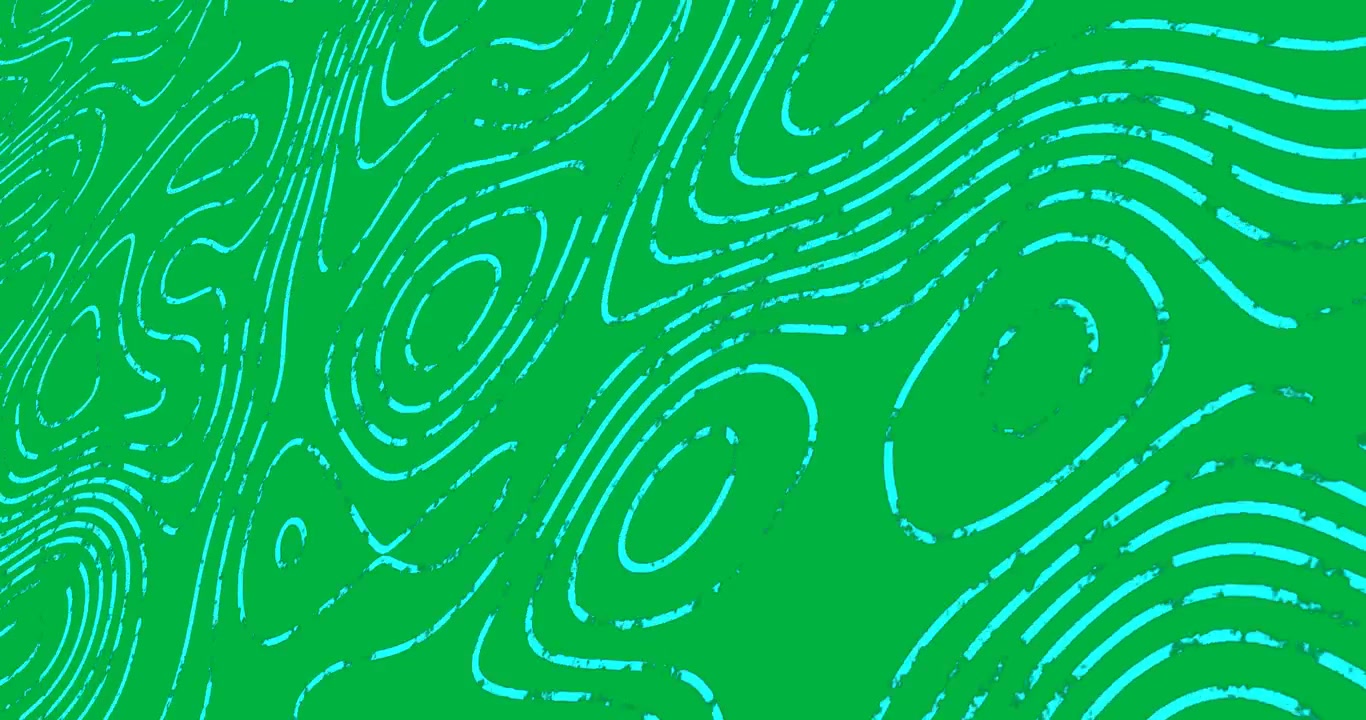 Animation of multiple green map lines moving on seamless loop on transparent background