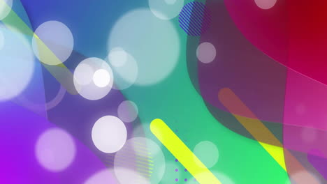 animation of glowing light spots moving over vibrant background