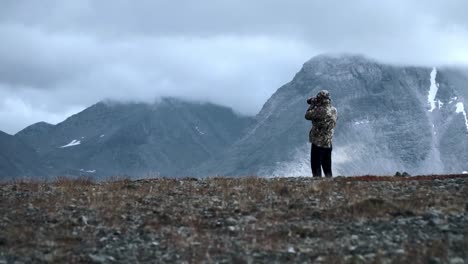 photographer in the mountains