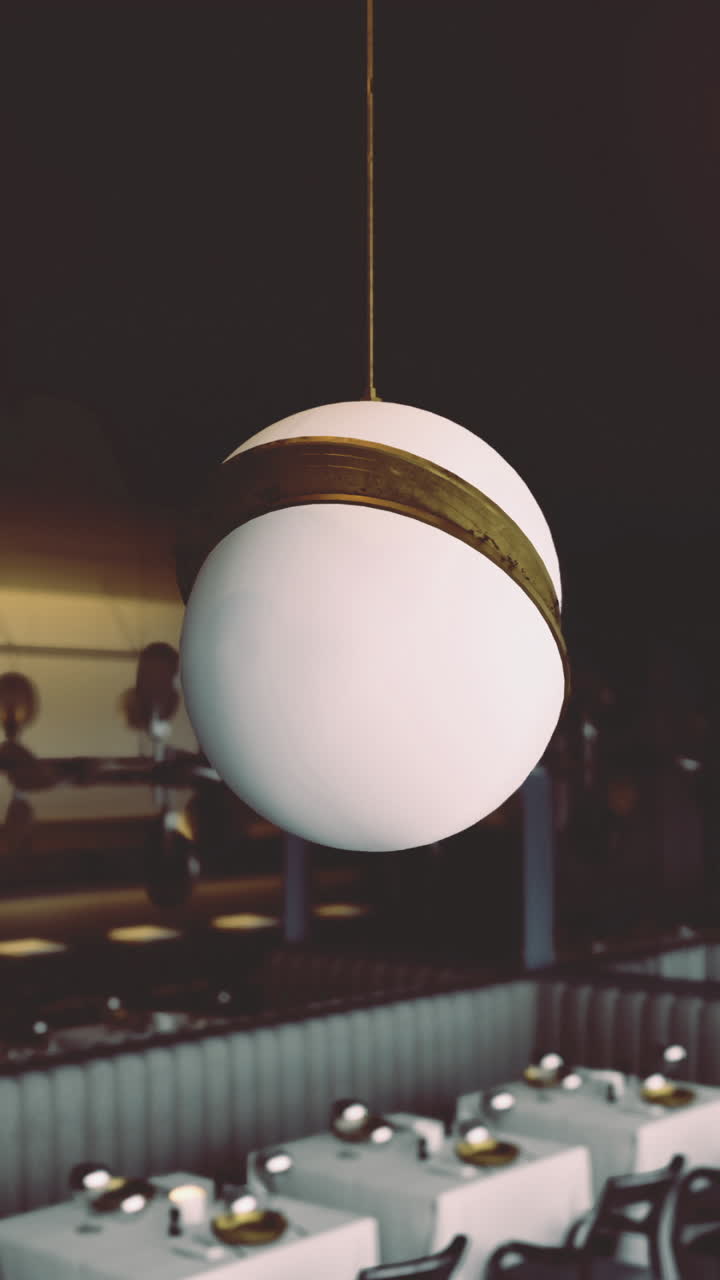 Elegant restaurant interior with modern lighting and stylish decor