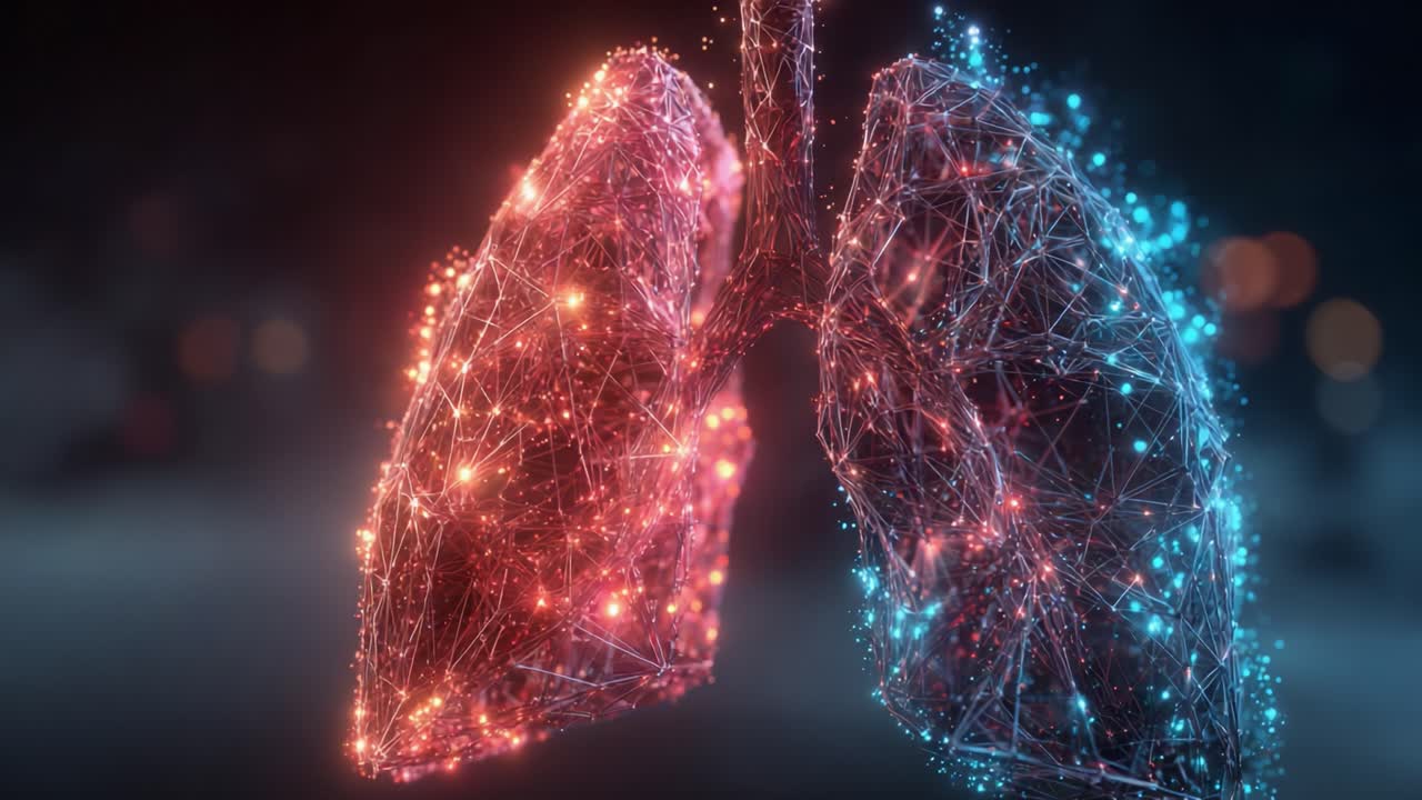 Una visualizzazione mozzafiato dei polmoni umani: esplorazione della complessa rete di strutture vascolari e del loro ruolo fondamentale nella funzionalità e nella salute dell'apparato respiratorio