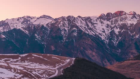 day-to-night-sunset-timelapse-in-Benasque-valley-near-Cerler-Ski-resort-road-as-foreground