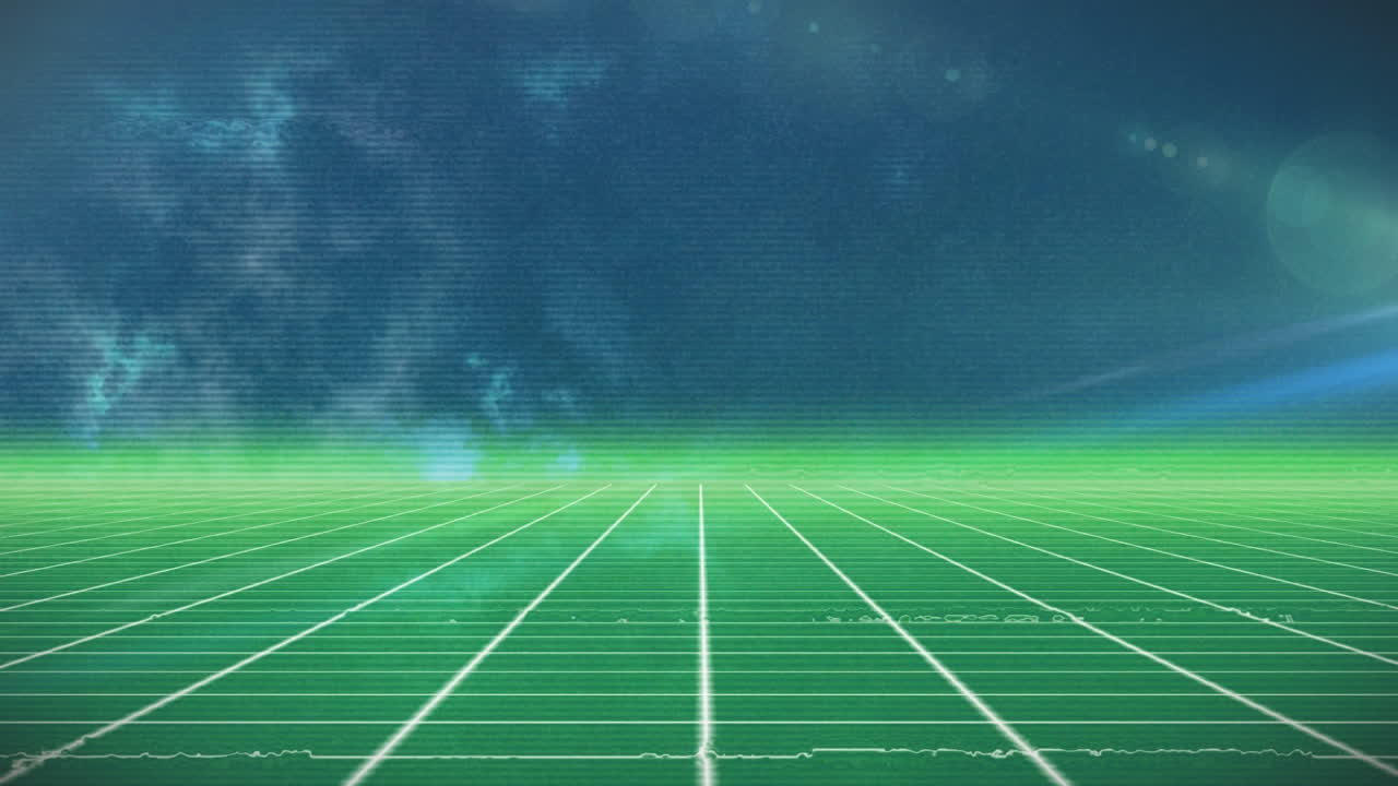 파란색 배경에 네온 선의 애니메이션.