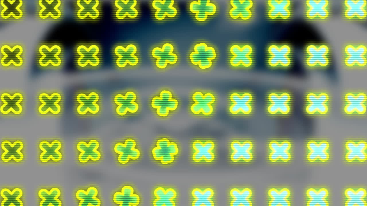 animación de formas sobre un fondo borroso