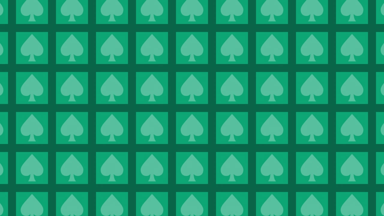 Motivo di carte da gioco picche verdi
