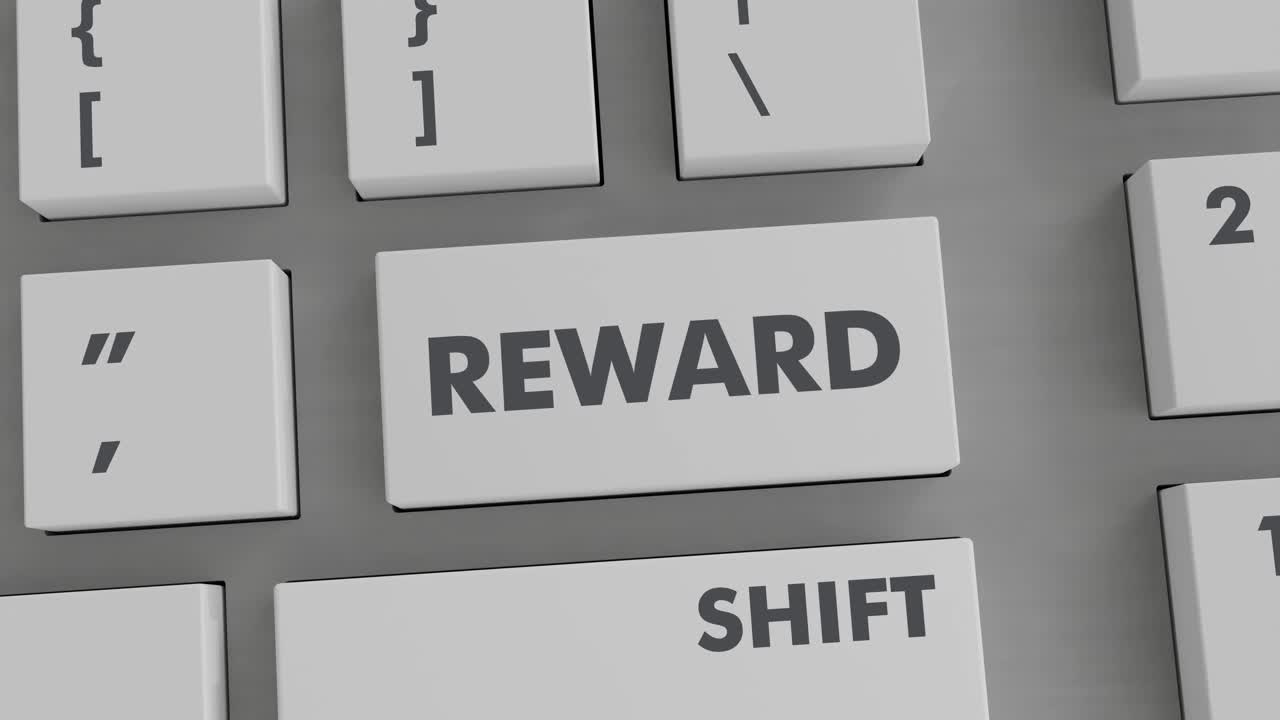 Pression du bouton Récompenser sur le clavier