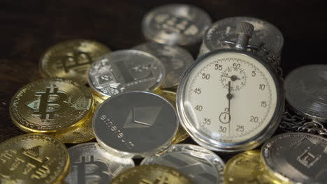currency or cash revenue. cryptocurrency or trade concept