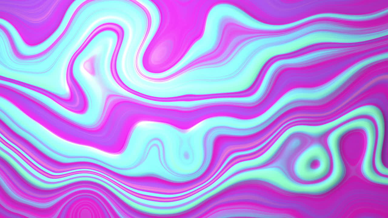 Animation of green and purple moving liquid background