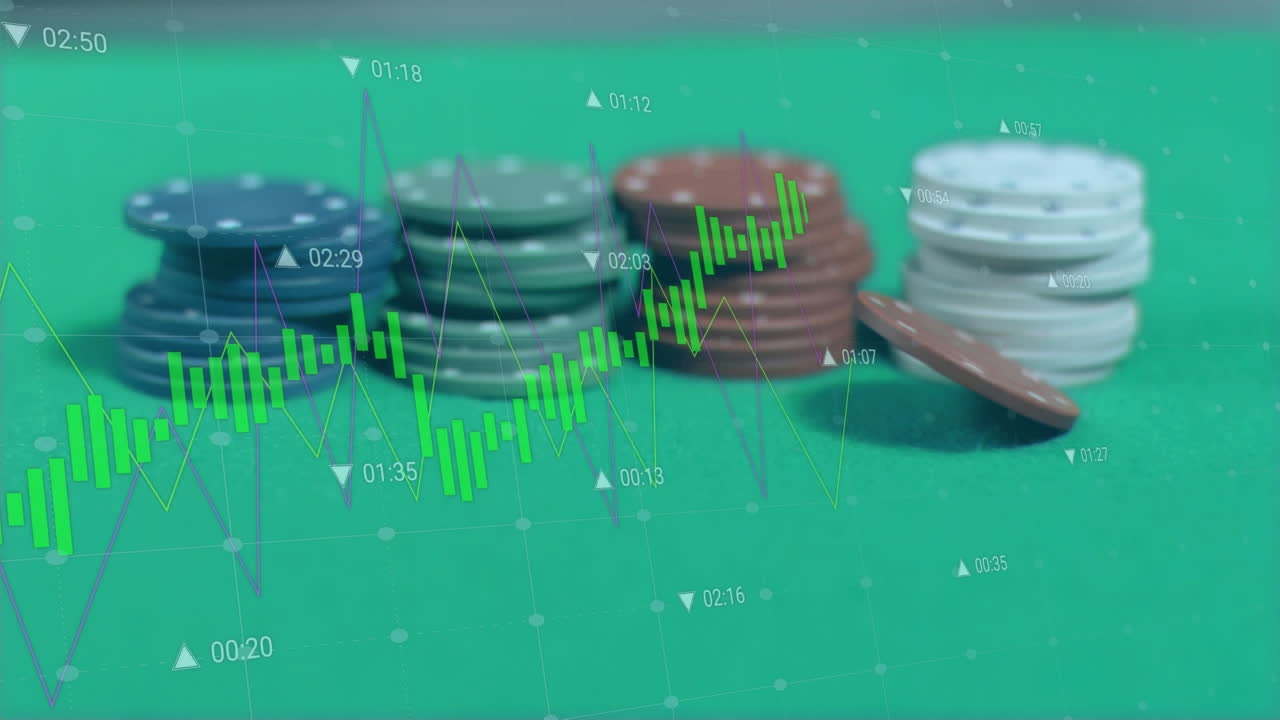 Animation af computerchips over databehandling