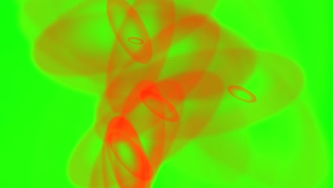 fondo verde con círculos en movimiento