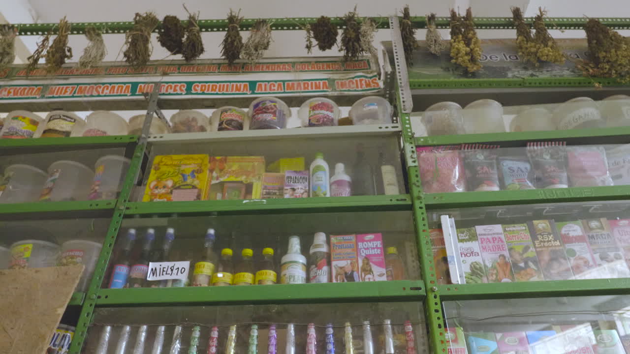 General shot of a store with natural products, Mancora Peru.