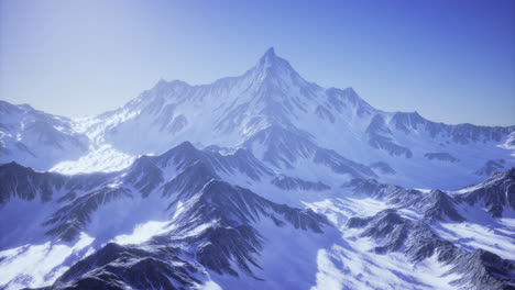 majestic snowy mountain landscape under clear blue sky during daytime