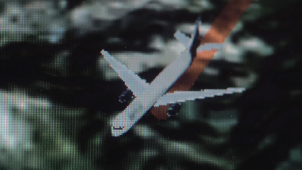 비행 경로는 비행기 좌석 모니터에 표시됩니다.