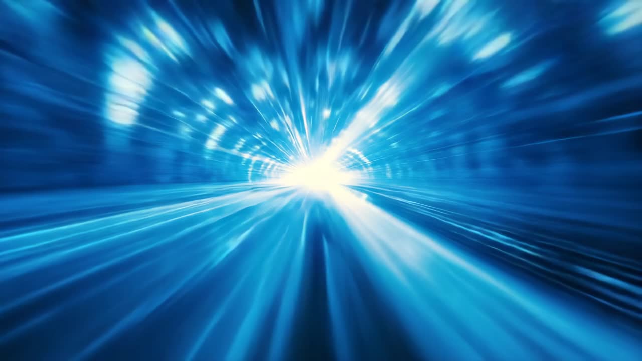 Dynamic video concept with a futuristic light burst effect