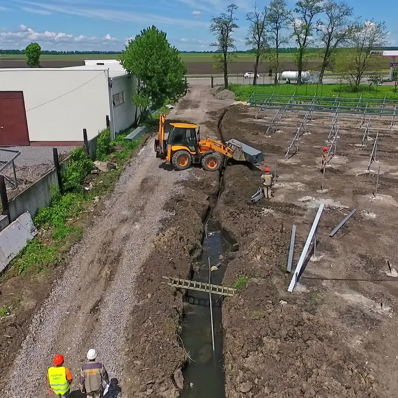 Machine at construction site