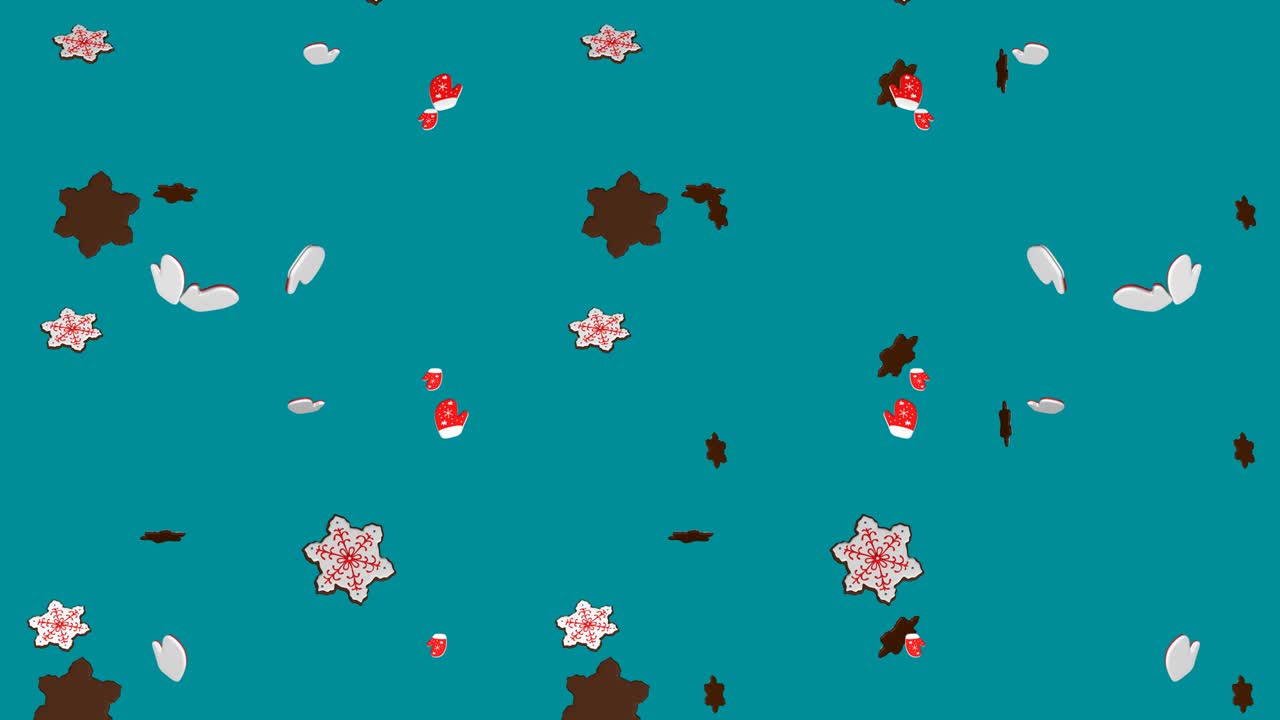 루핑 크리스마스 쿠키 비, 떨어지는 쿠키 크리스마스 배경