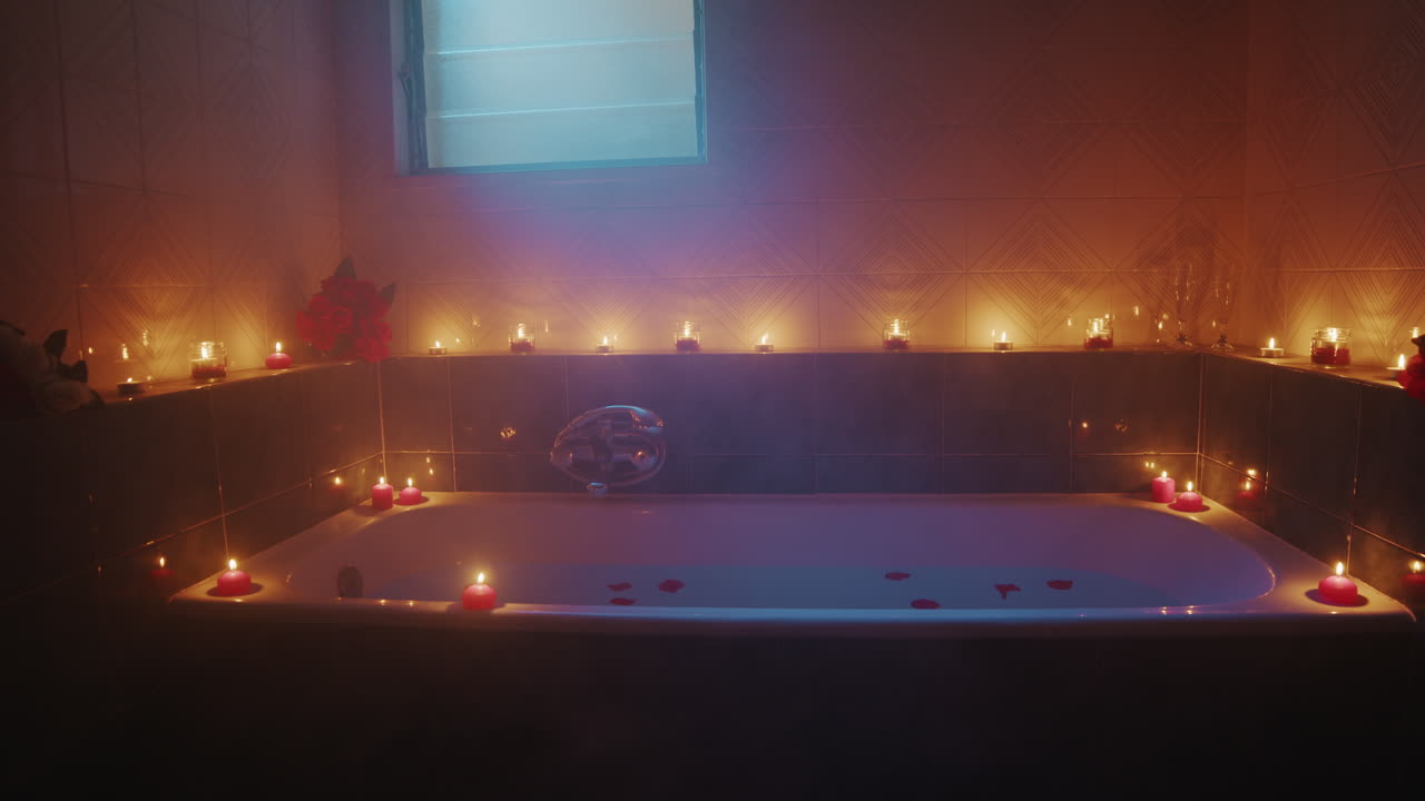 발렌타인 데이를 위한 만적 인 욕조