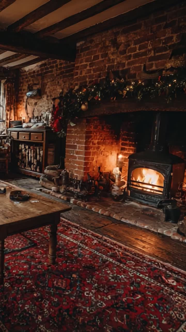 Cozy Living Space with Rustic Charm Featuring a Warm Fireplace, Traditional Décor, and a Welcoming Atmosphere Perfect for Relaxation and Gatherings