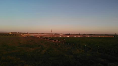 california drone sunset farm