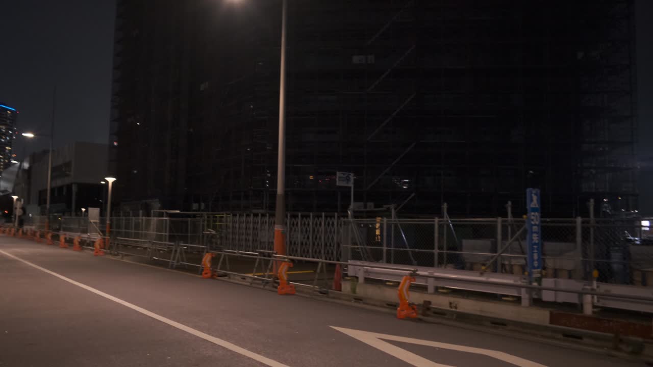 도쿄 하루미 재개발 지역 야간 전망 2022년 6월