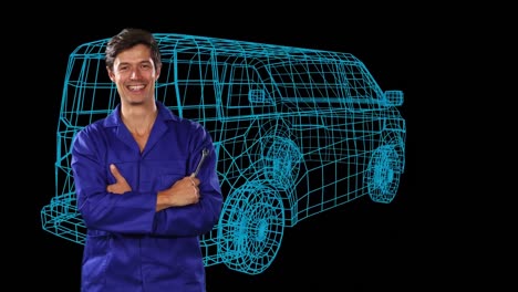 Smilling-mechanic-over-3D-car.