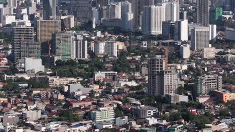 aerial pull out zoom of cebu city philippines
