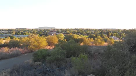 El-Campo-De-Drones-Vuela-Sobre-Un-Día-Soleado