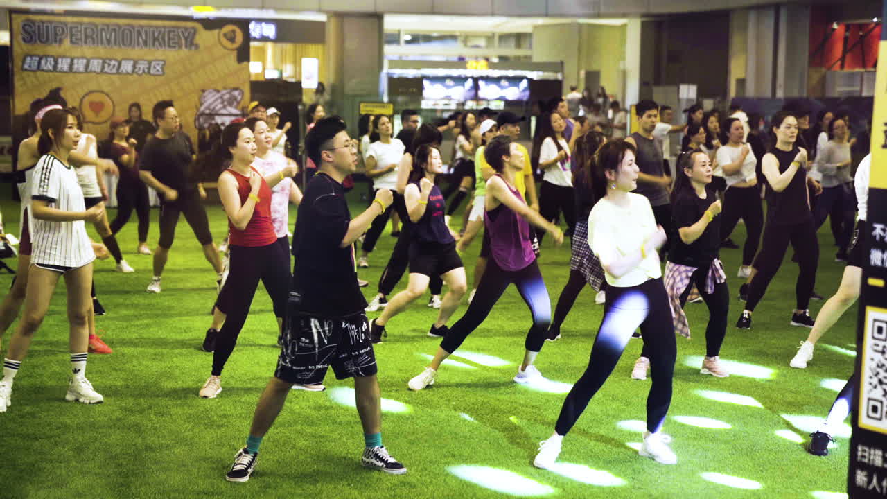 Group Fitness Class in a Supermonkey Event