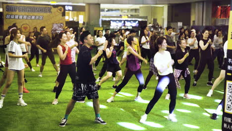 group fitness class in a supermonkey event