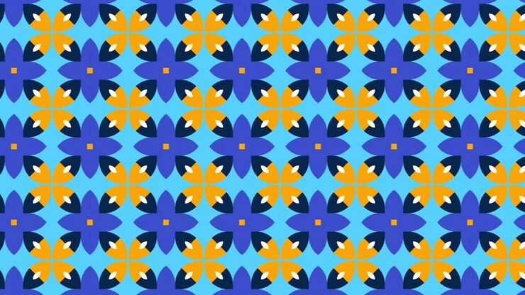 Colorful geometric repeating tile pattern - Slide Shot