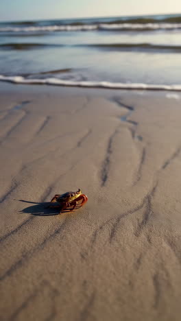 cangrejo en la playa