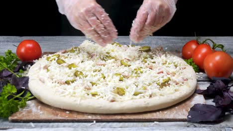 preparando una deliciosa pizza