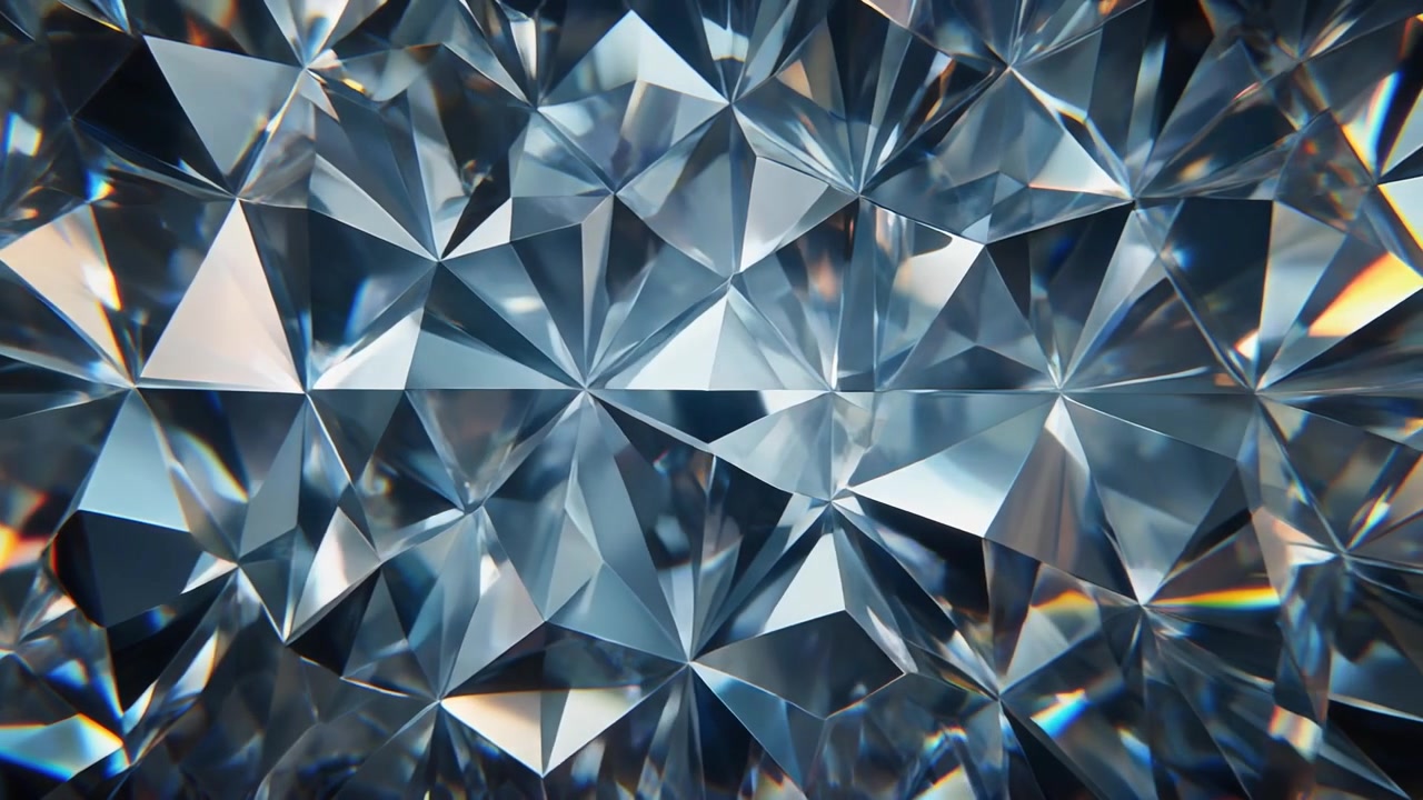 Fondo abstracto en primer plano de facetas de diamante giratorias